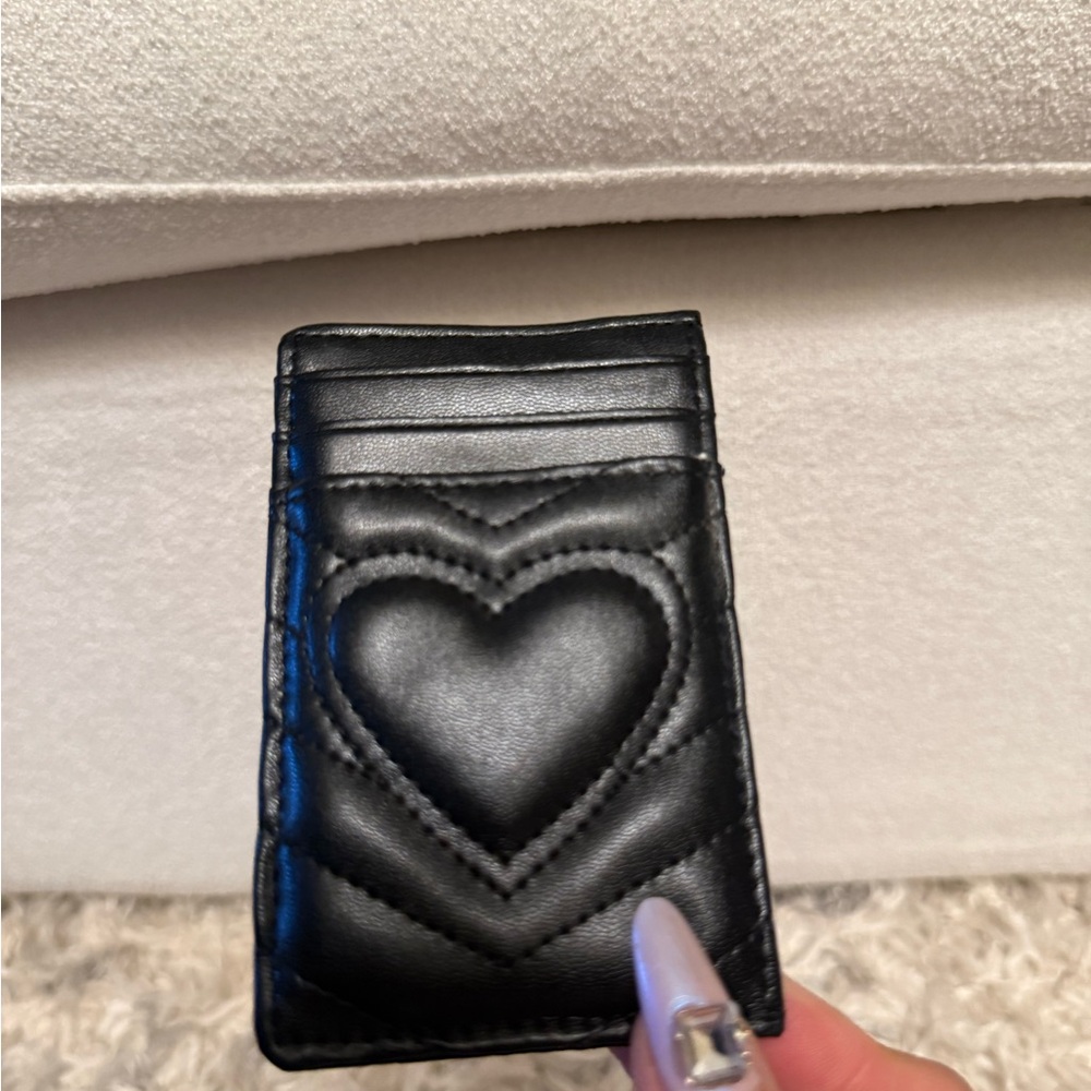 Black Heart Card Holder